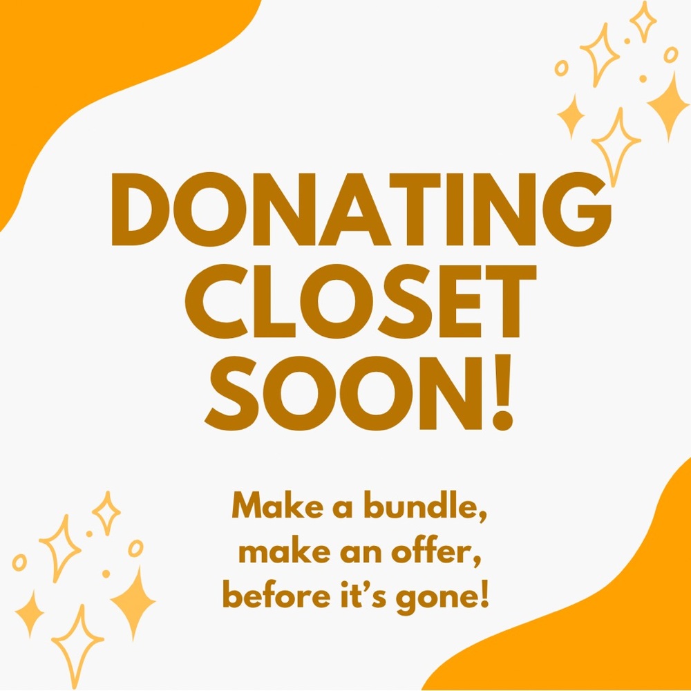 Donating closet soon!